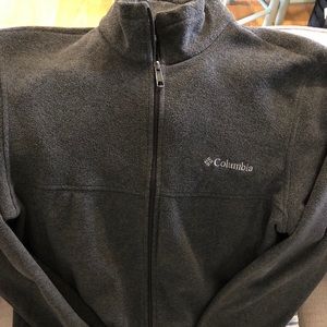 Men’s Colombia grey fleece jacket size medium